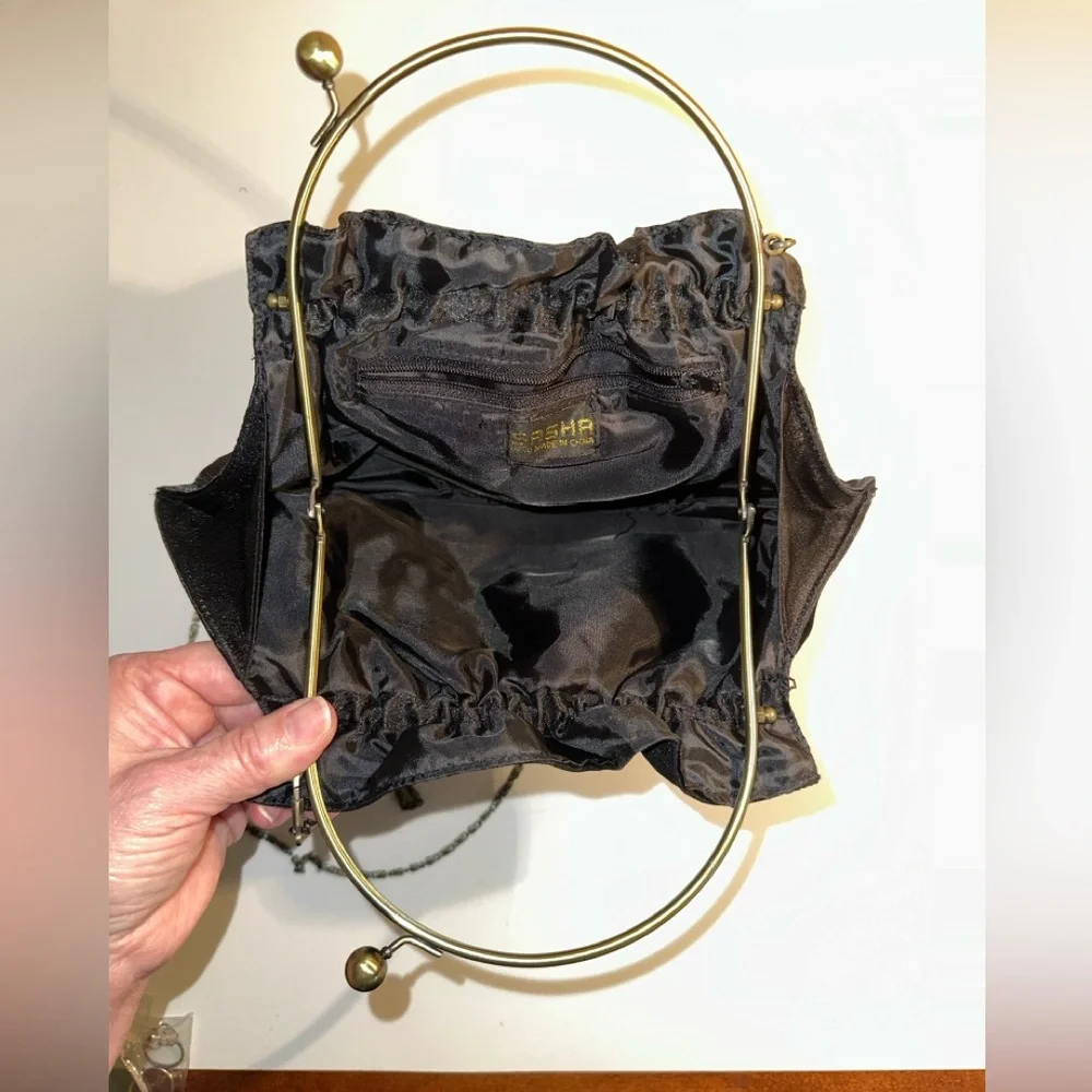 Beautiful Vintage Handmade Asian Inspired Floral Evening Bag Purse